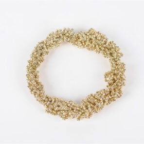 Kaarsenring met parels medium
