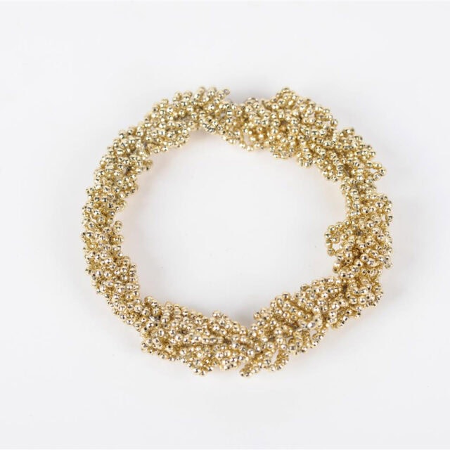 Kaarsenring met parels medium