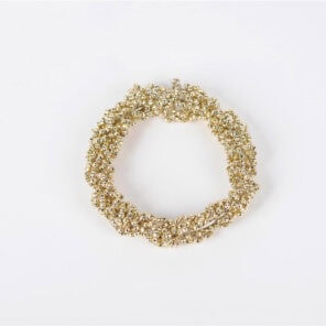 Kaarsenring met parels small